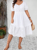 Vestido em lese (com forro)