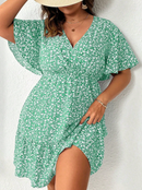 Vestido com decote transpassado