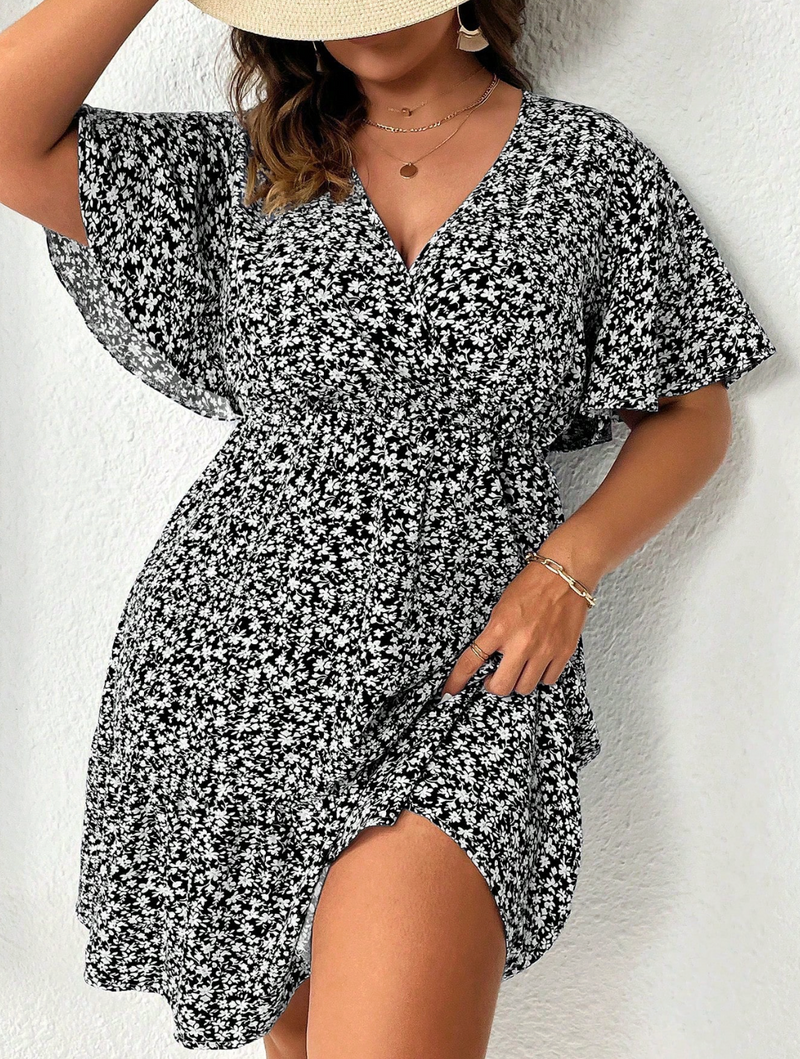 Vestido com decote transpassado