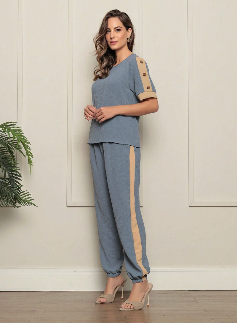 Conjunto de Moletom com Ziper e Bolso