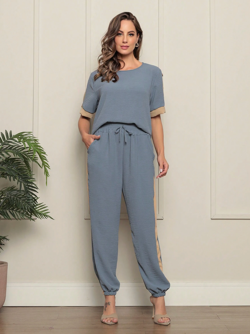 Conjunto de Moletom com Ziper e Bolso