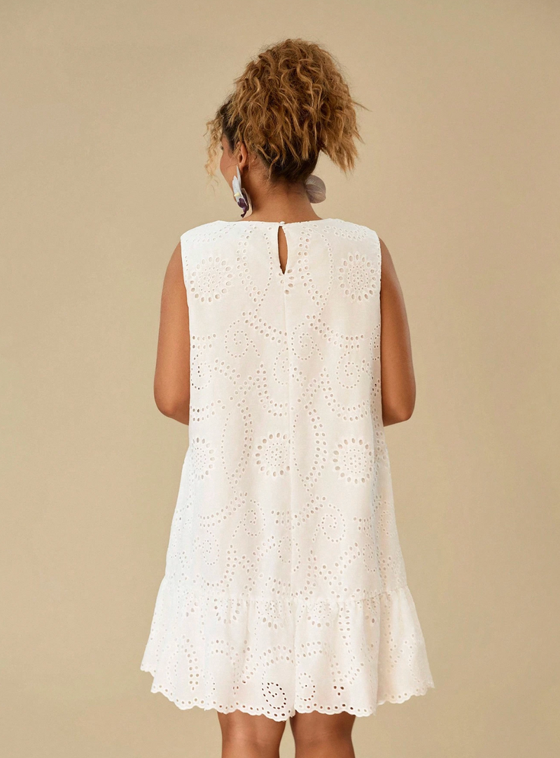 Vestido de lese com babados