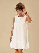 Vestido de lese com babados