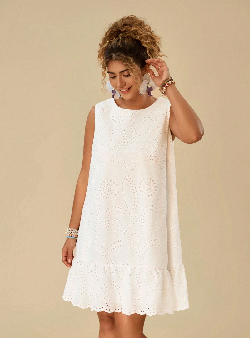 Vestido de lese com babados