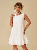 Vestido de lese com babados