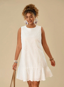 Vestido de lese com babados