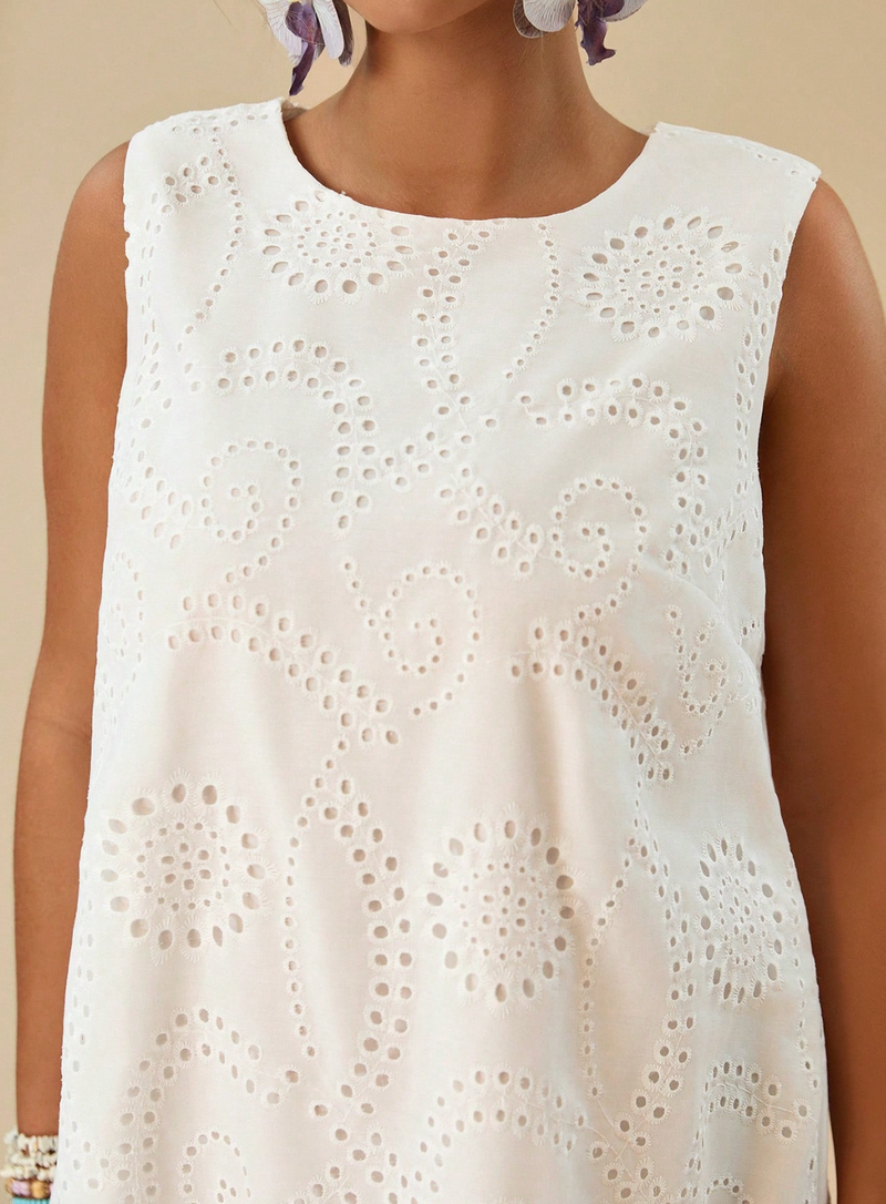 Vestido de lese com babados