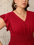 Vestido longo manga borboleta