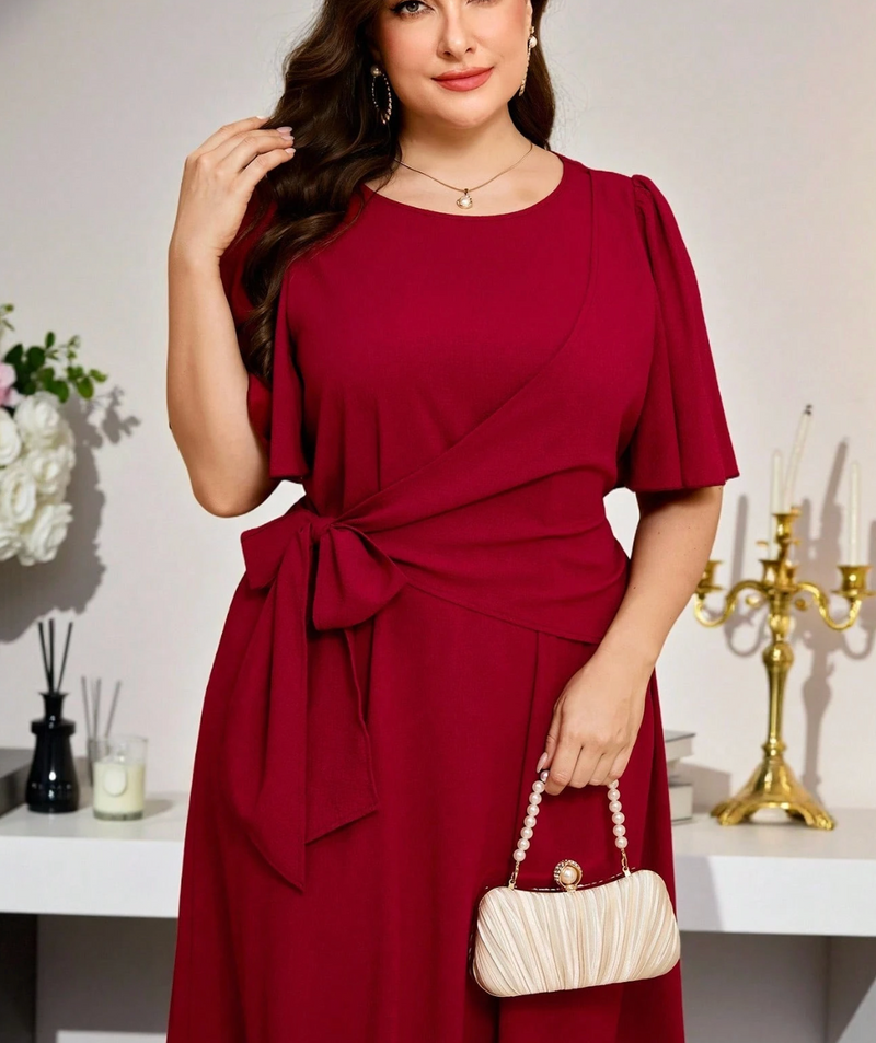 Vestido detalhe de transpasse