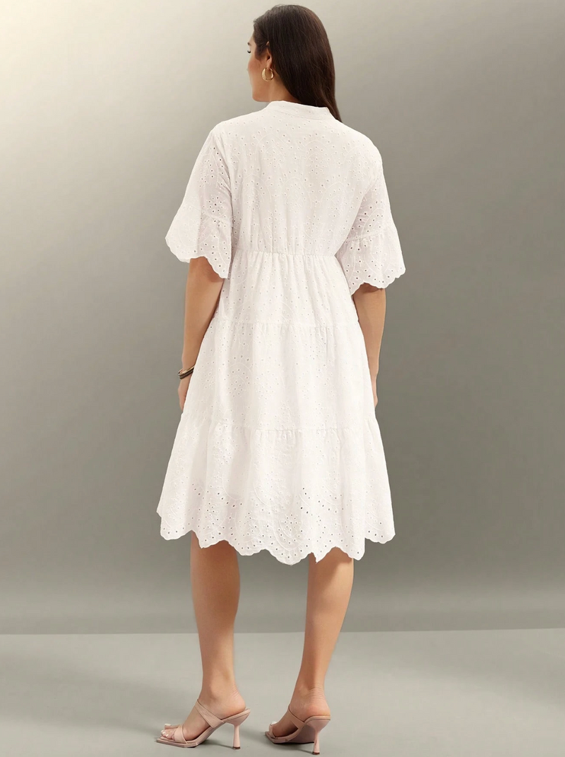 Vestido de lese com babados