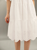 Vestido de lese com babados