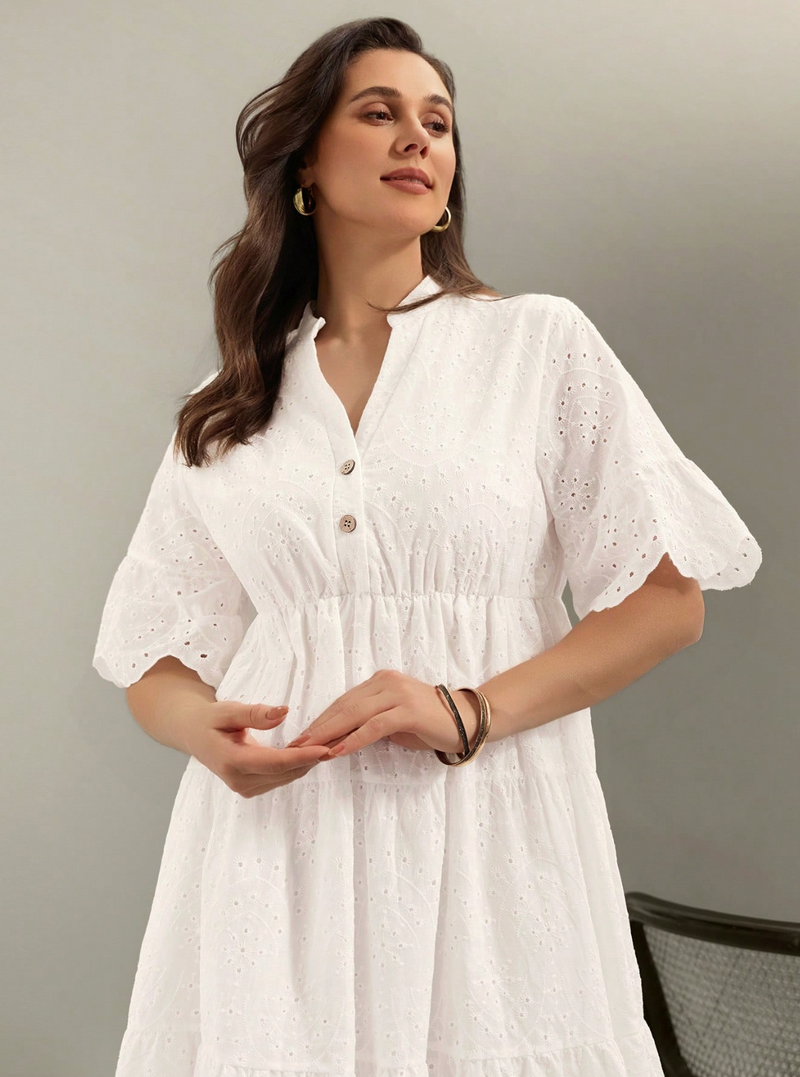 Vestido de lese com babados