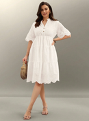 Vestido de lese com babados