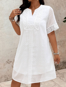 Vestido com manga trabalhada