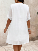 Vestido com manga trabalhada