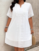 Vestido com manga trabalhada