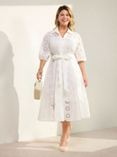 Vestido midi de lese luxo