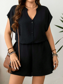 Macacão Curto com Botões