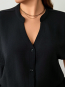 Macacão Curto com Botões