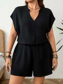 Macacão Curto com Botões