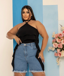 Bermuda jeans feminina