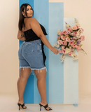 Bermuda jeans feminina