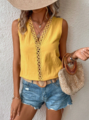 Blusa inserção de Ilhós