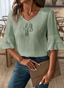 Blusa detalhe em babado