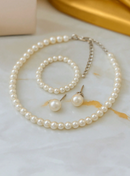 Kit | Colar, Brinco e Pulseira (Pérola Feminina)