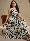 Vestido longo estampado