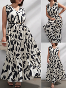 Vestido longo estampado