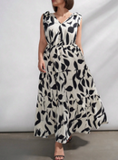 Vestido longo estampado
