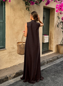 Vestido longo decote em V