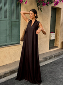 Vestido longo decote em V
