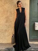 Vestido longo decote em V