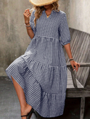 Vestido Xadrez com babados