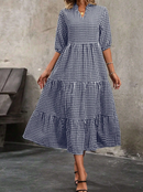 Vestido Xadrez com babados