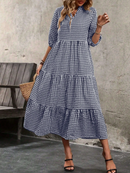 Vestido Xadrez com babados