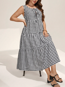 Vestido Xadrez com Babados