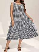 Vestido Xadrez com Babados