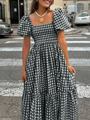 Vestido Xadrez com babados