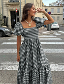Vestido Xadrez com babados