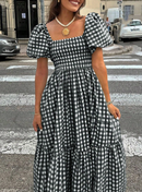 Vestido Xadrez com babados