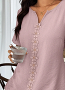 Blusa detalhe Flor de luxo