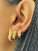 Trio de Argola Com Zircônia