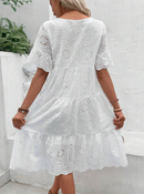 Vestido de lese com babados