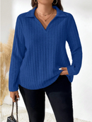 Blusa de inverno decote em V