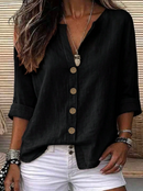 Camisa feminina com botões