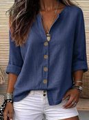 Camisa feminina com botões