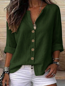 Camisa feminina com botões